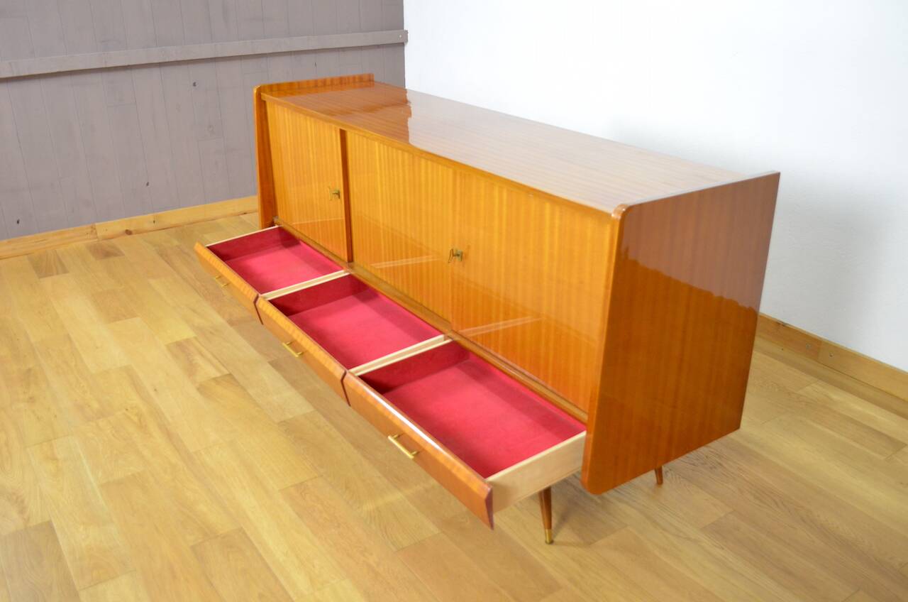 Vintage Mahogany Compass Leg Sideboard 1960