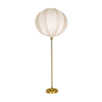 Large brass table lamp by Aage Petersen, for Le Klint, Denmark, 1970s.