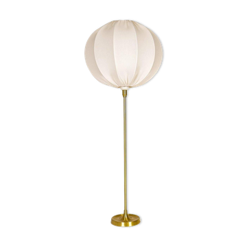 Large brass table lamp by Aage Petersen, for Le Klint, Denmark, 1970s.