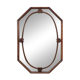 Art Deco octagonal wooden mirror, France ca. 1920