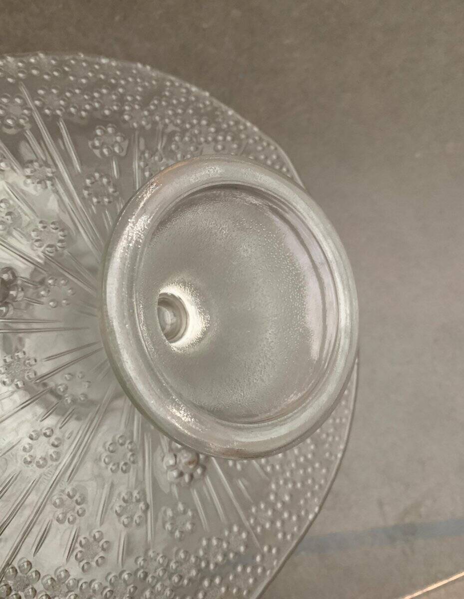 Vintage Scandinavian glass cake stand