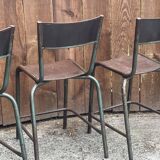 Set of 4 industrial style stools