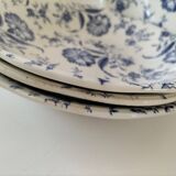 Ensemble de 4 assiettes creuses Gien et Enoch Wedgwood