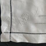 Lot de 3 taies en coton brodés main