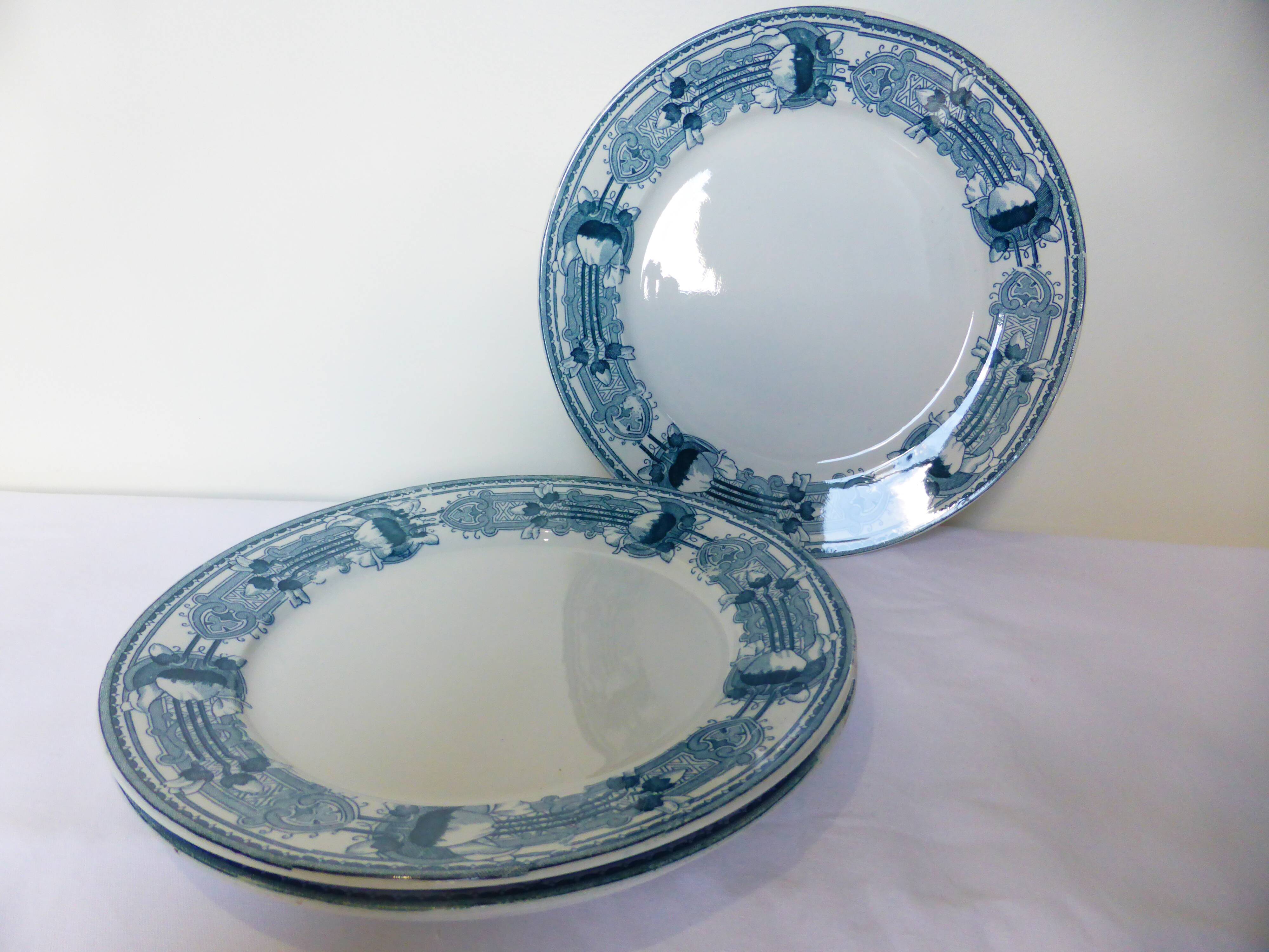 4 assiettes dessert vintage de CM&C modèle Massena 220618