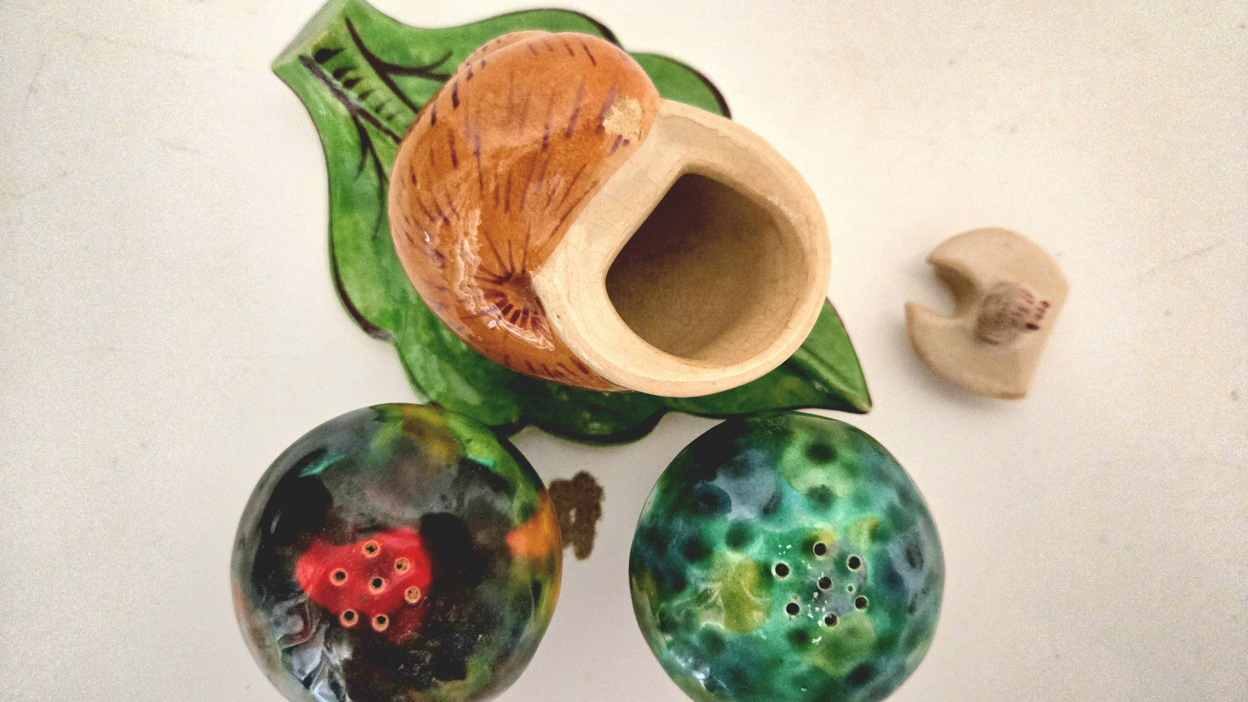 Mustard, pepper, and salt service