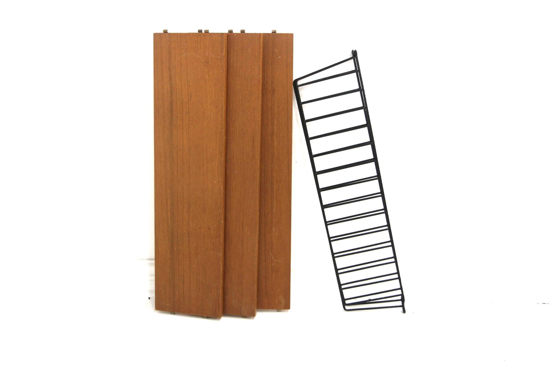 Teak “string” wall shelf, Sweden, 1950
