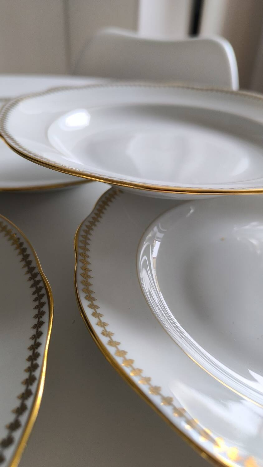 Set of 6 Sologne porcelain plates