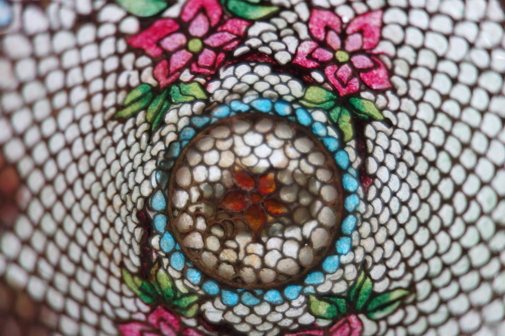 Pair of vintage Plique-à-jour cloisonné bowls, China