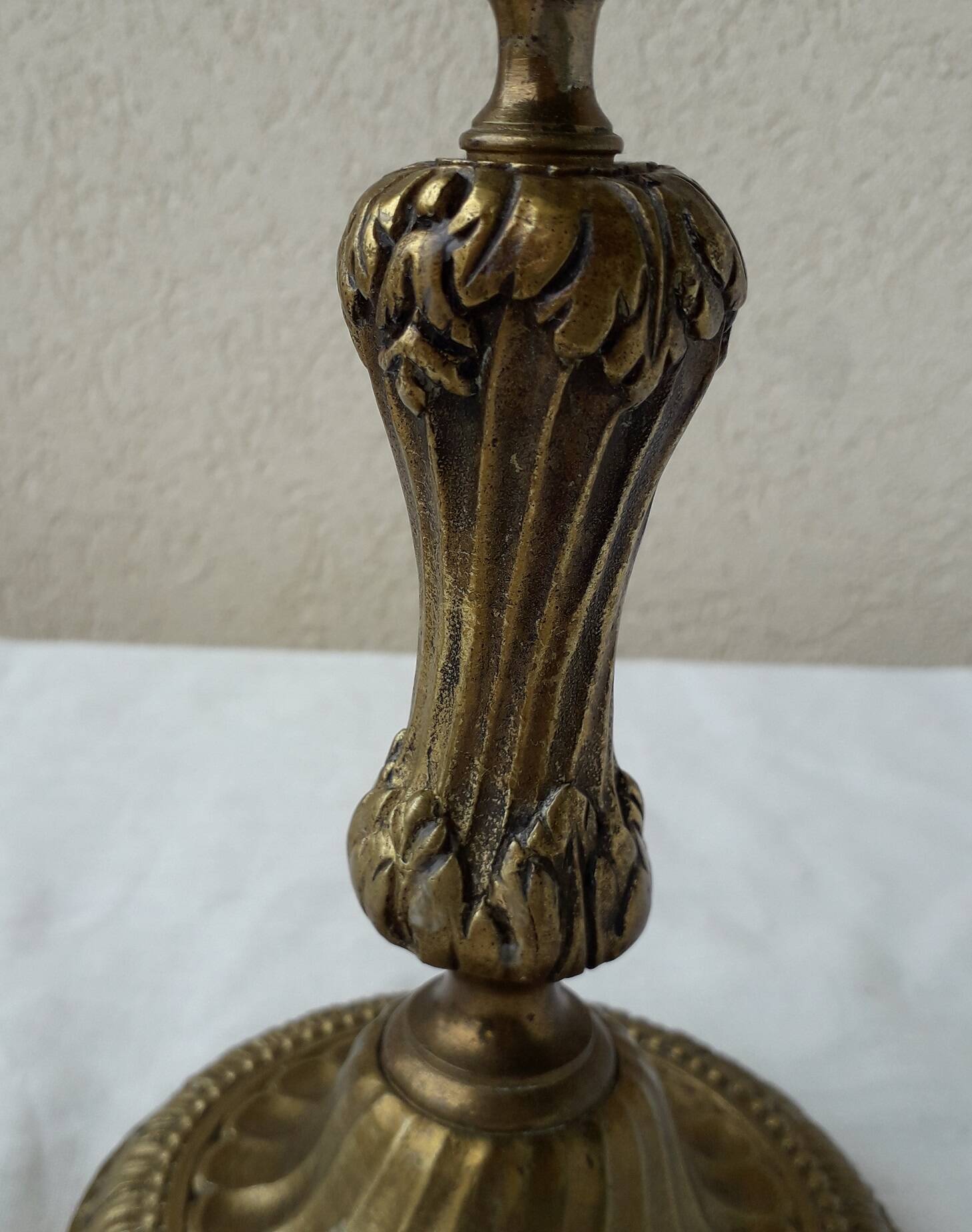 Pair of bronze candlesticks