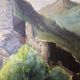 Painting - Oil on panel Mountain landscape river signed Gabriel Pinson
