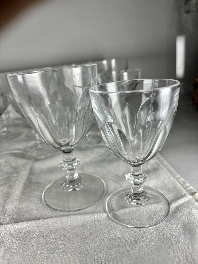 Verres cristal vintage1980 x 20