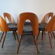 Set 6 chairs Walnut Suman by MIER, Mid-Century Czechoslovakia 1960 s