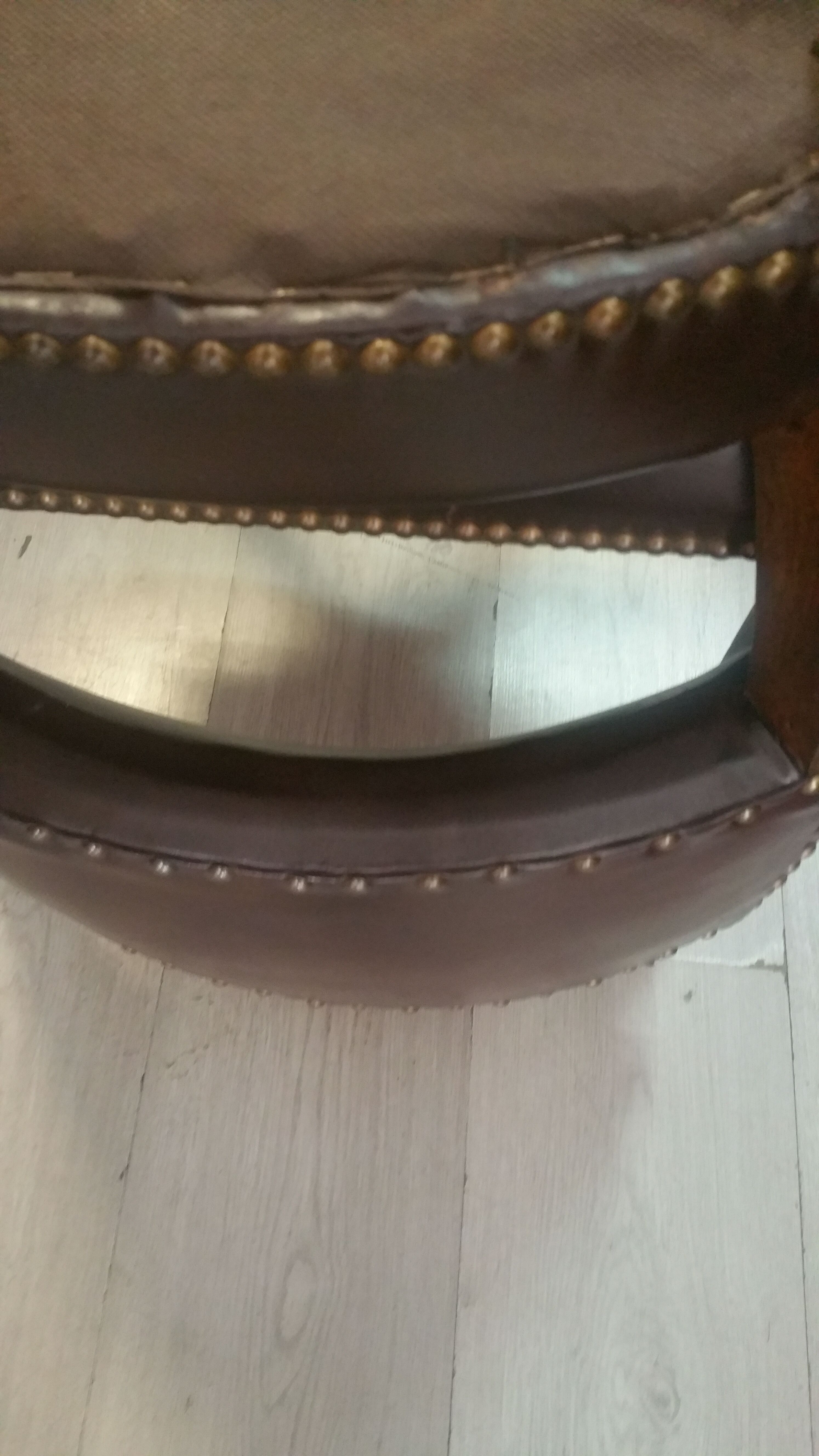 Lot of leather and vintage wood chairs