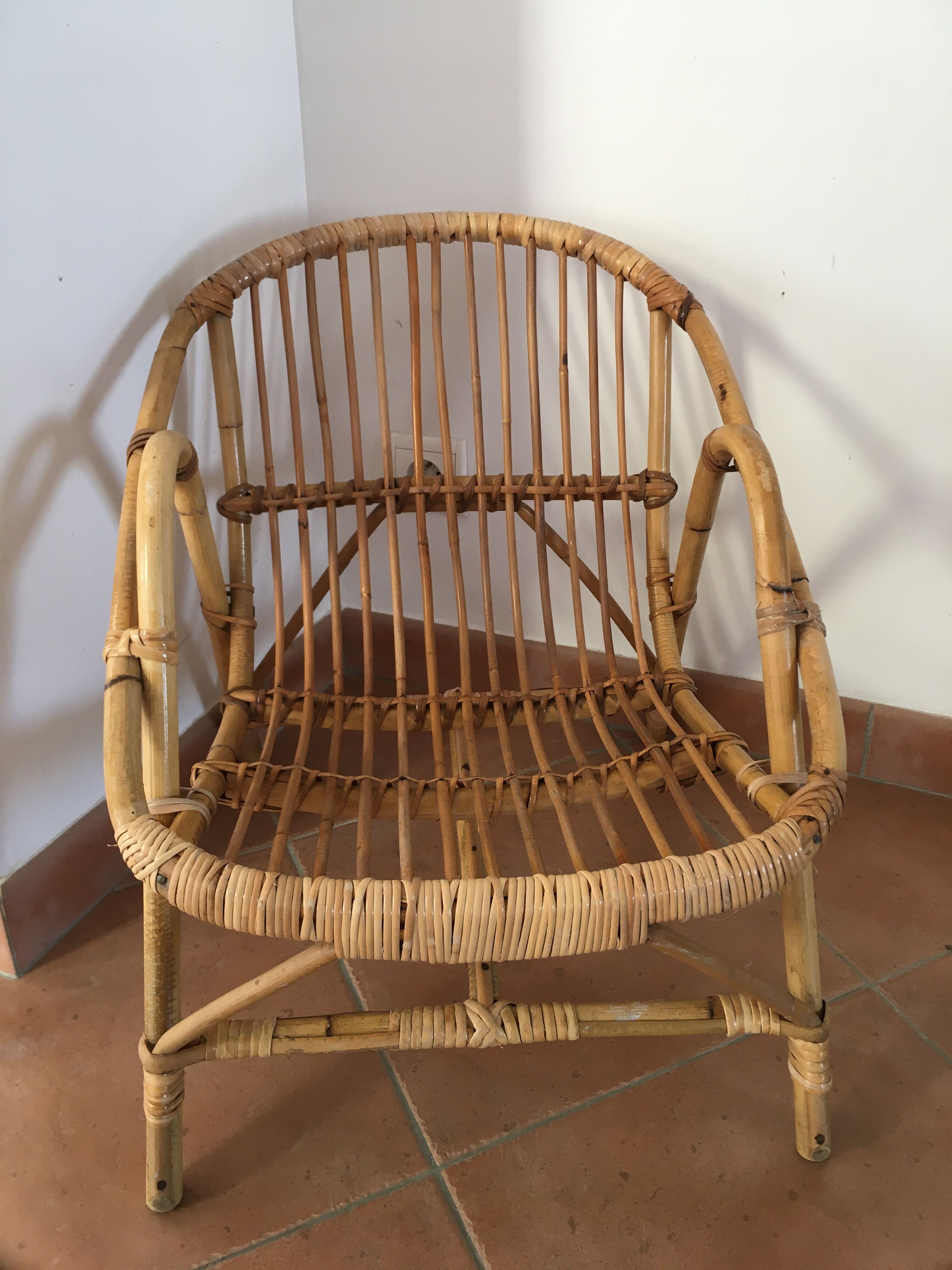 Fauteuil en rotin enfant