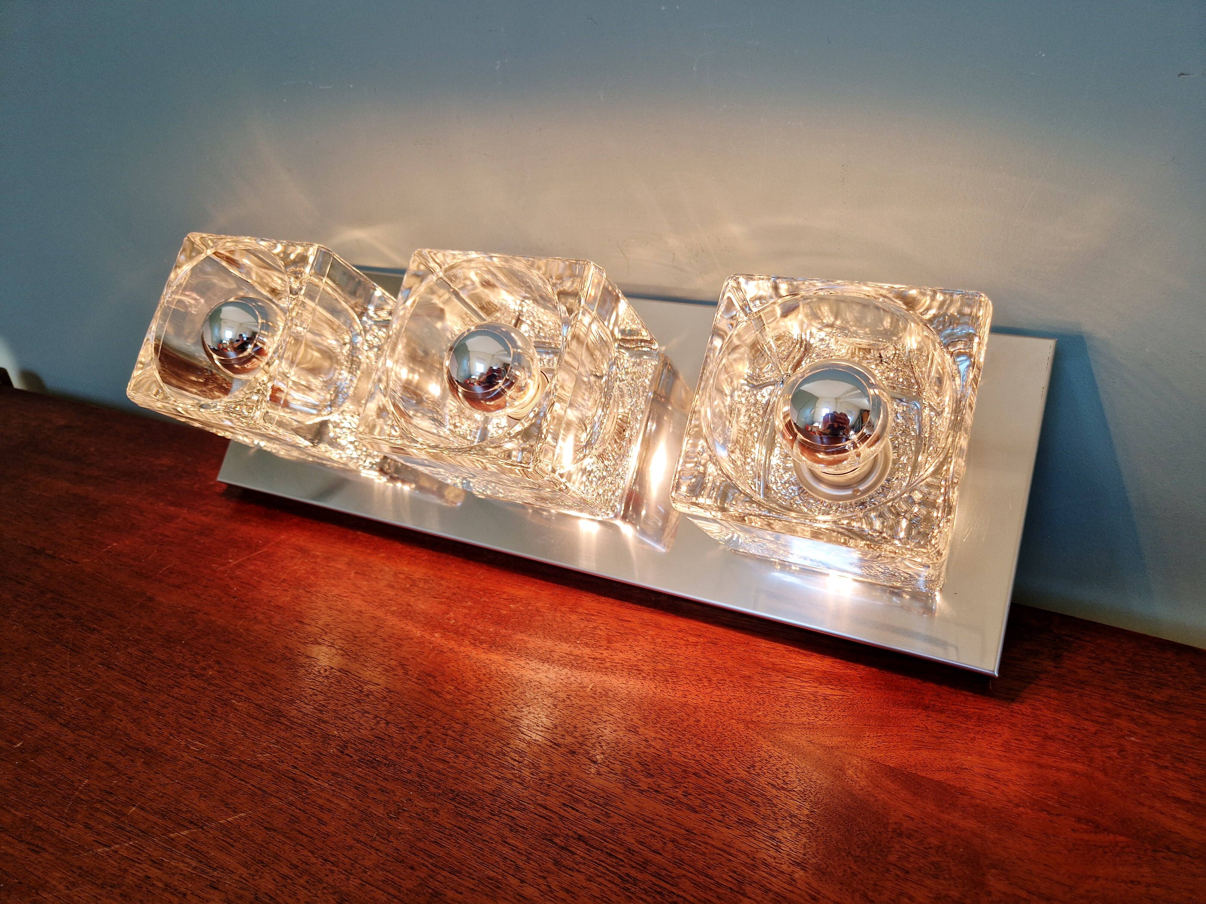Applique murale double Ice Cube, Peill & Putzler, 1970