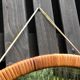 Miroir ovale vintage en osier