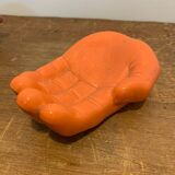 Vintage Orange Ceramic Hand Empty Pocket
