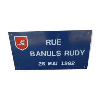 Plaque de rue tôle