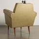 Pair of vintage armchairs from the 1950s in wood and faux leather, Argentina.