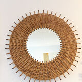 LVintage rattan mirror, 1960
