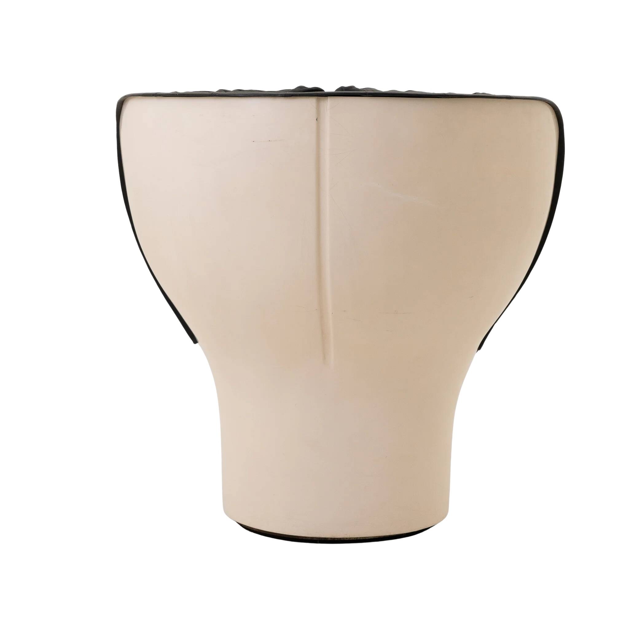 Elda Chair, Joe Colombo, Comfort, Black and Creme, Italy, circa 1970