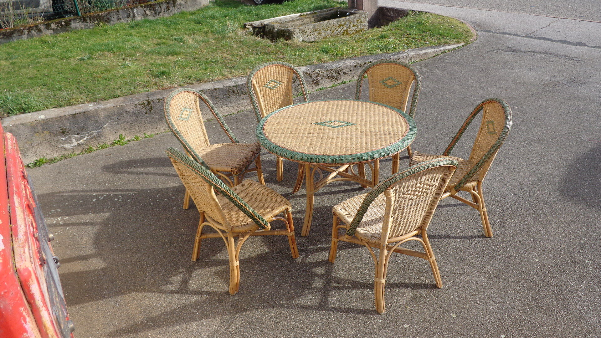 Rattan garden lounge