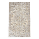 5x9 Rug For Bedroom Brown & Beige Pastel Persian Rug, 170x274Cm SK 5461