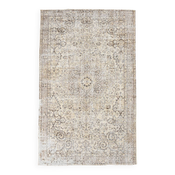 5x9 Rug For Bedroom Brown & Beige Pastel Persian Rug, 170x274Cm SK 5461