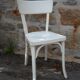 Série de 6 chaises Baumann bistrot blanches