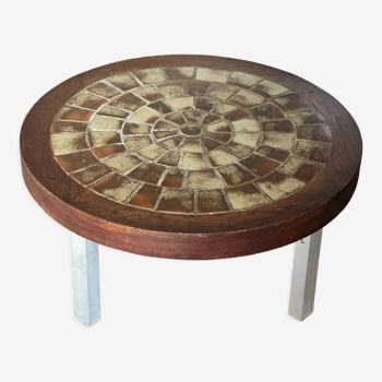 Table basse céramique design vintage années 60