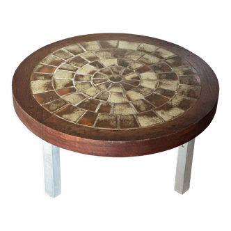 Ceramic coffee table vintage design 60s