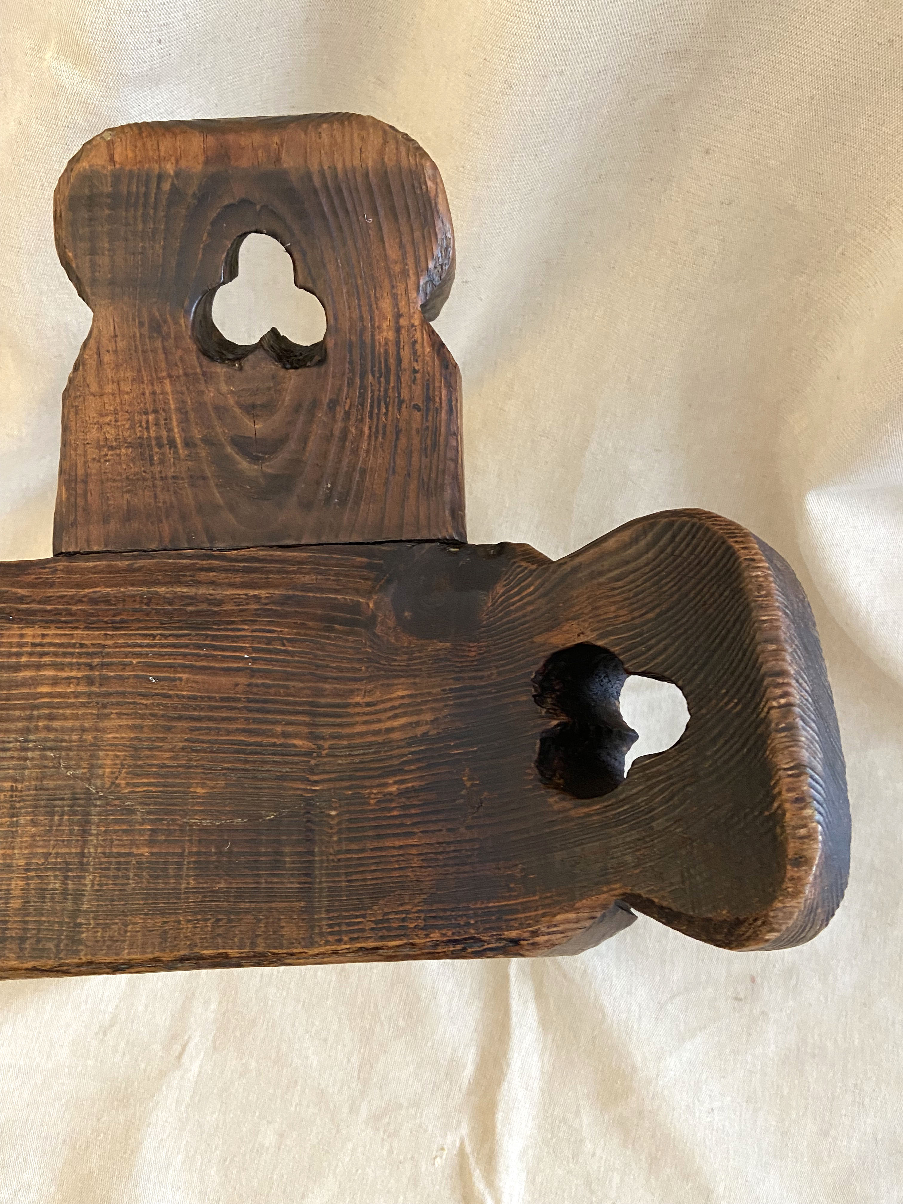 Tripod stool folk art