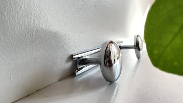 Vintage chrome metal coat stand