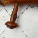 Old rustic wooden coat rack turned in imitation of bamboo 1900, 6 hooks