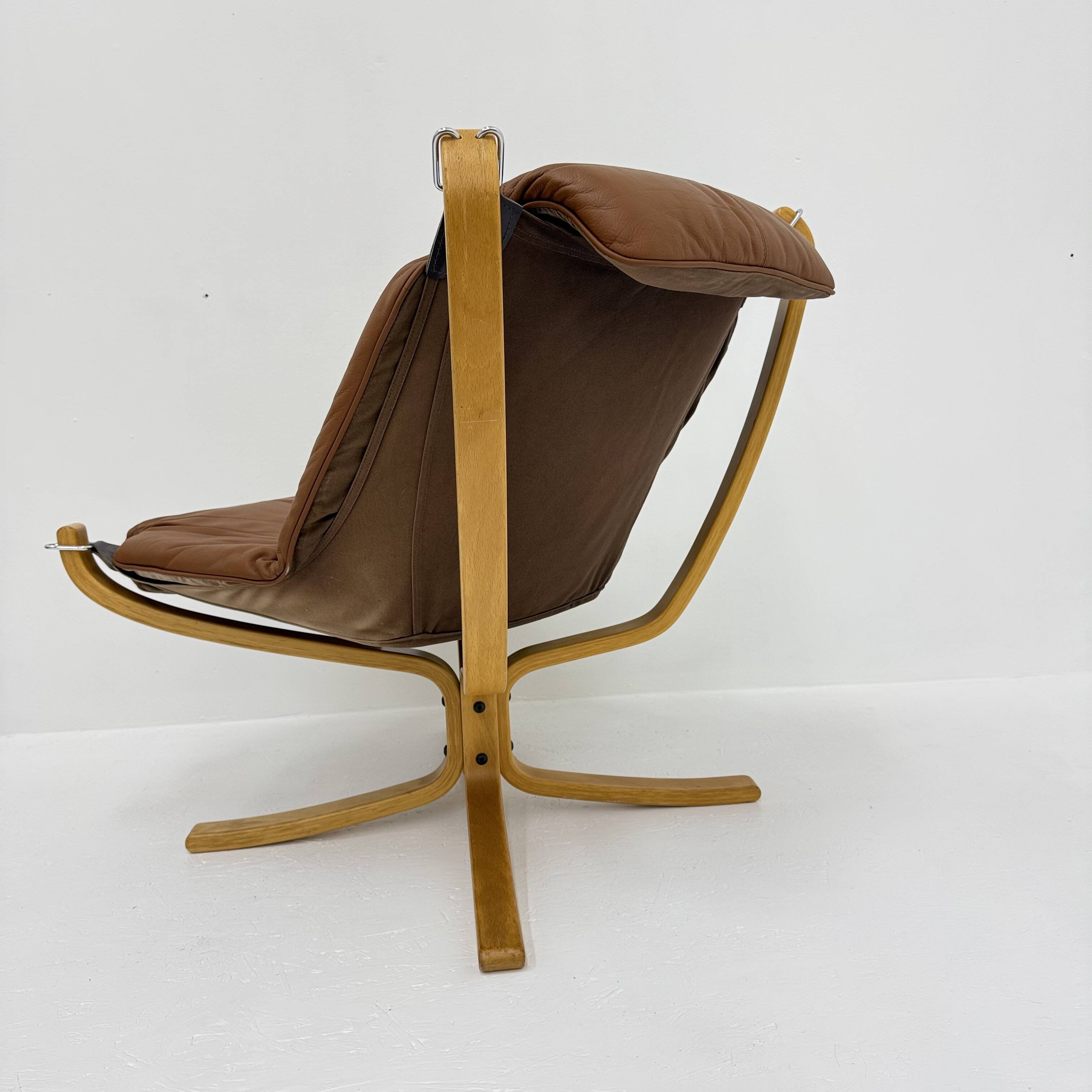 Falcon Leather Lounge Chair by Sigurd Ressel for Vatne Møbler, 1970s