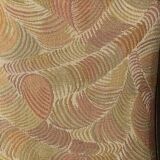 5 chaises en bois et tissu, années 60-70