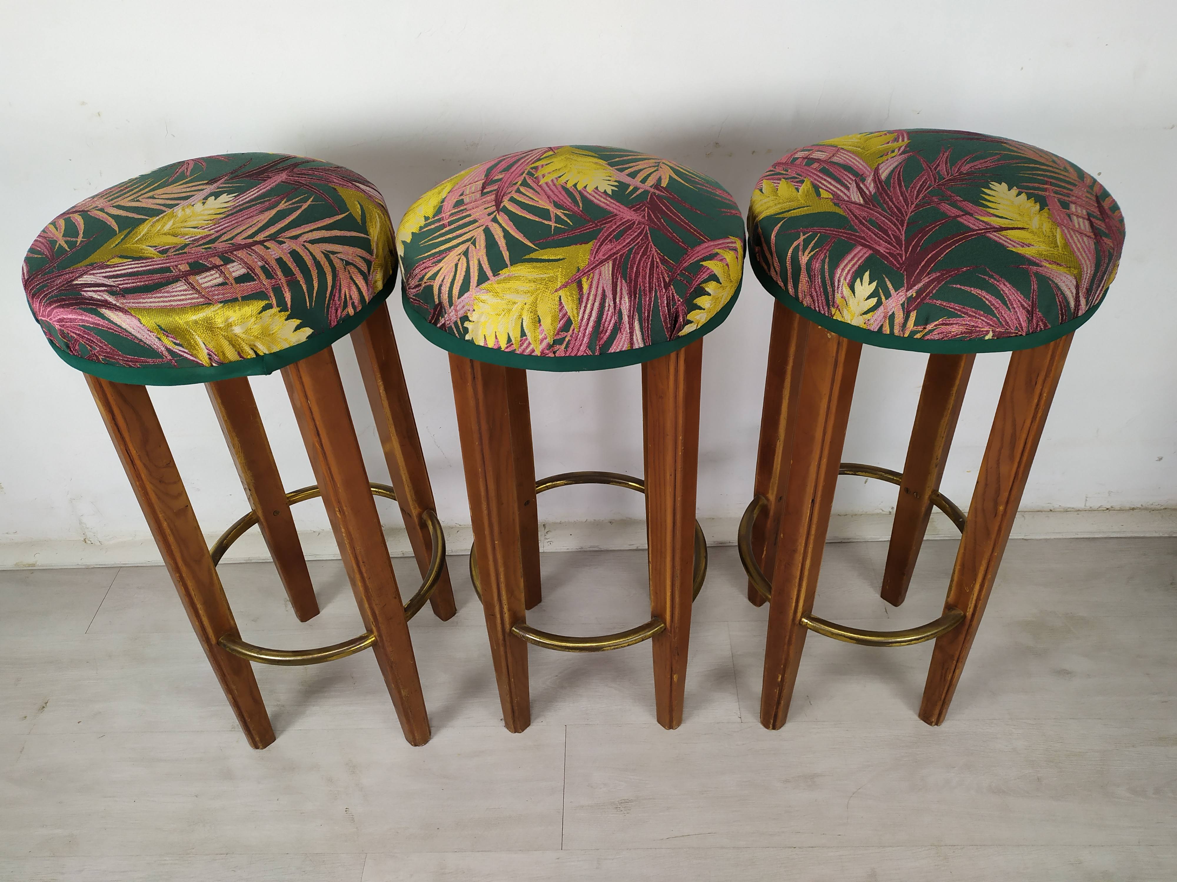 3 art deco bar stools