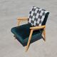 Paire de fauteuils Mid-Century Modern retapissés années 1960