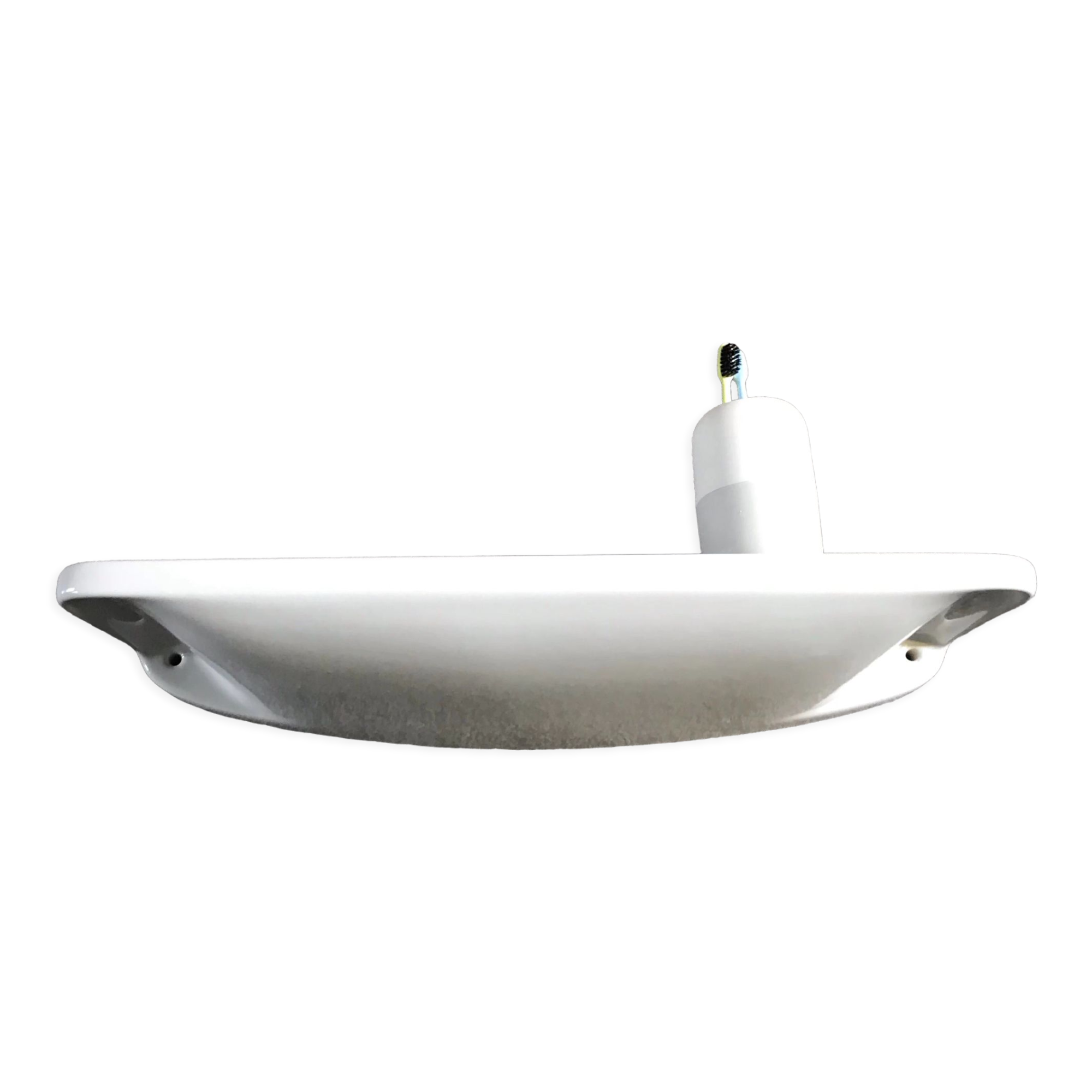Etagère murale en céramique porcelaine blanche vintage années 50