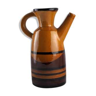 Water pitcher, vibe sixties black and ochre - anonymous - 50s / 60s