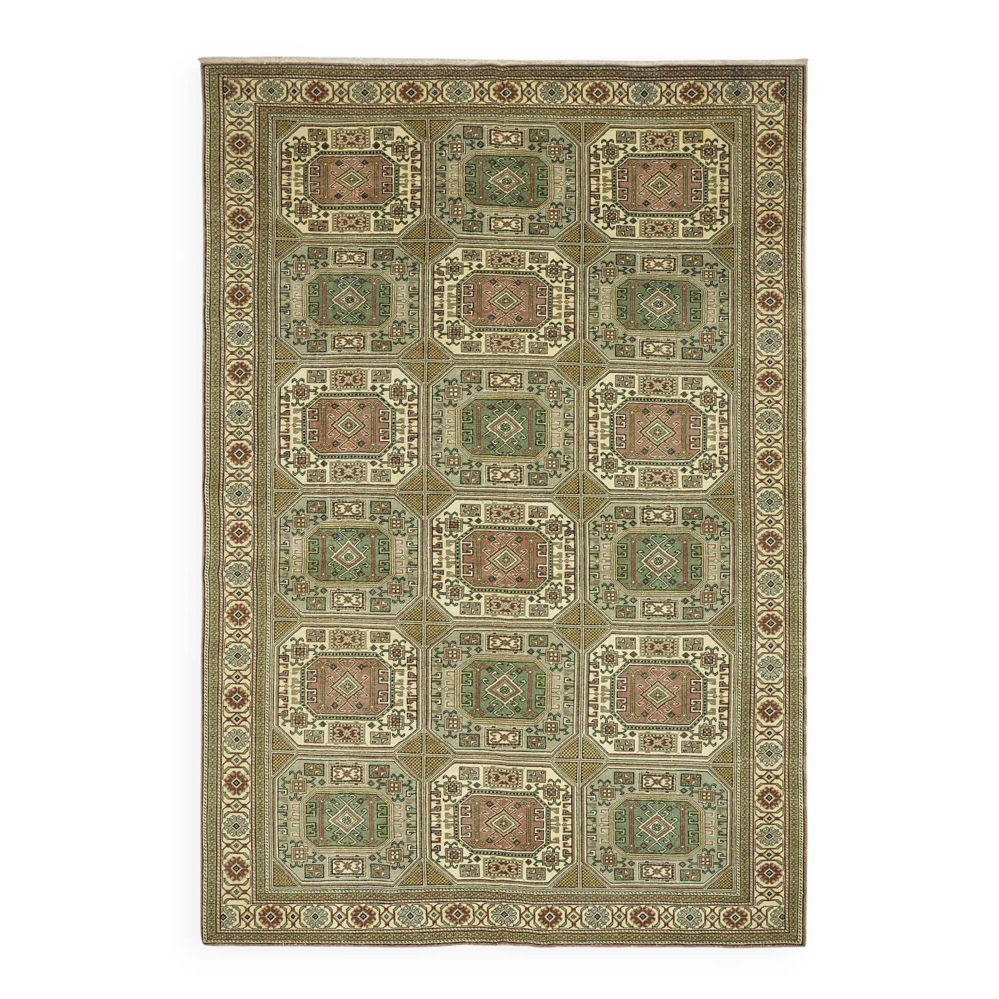 Turkish Wool Vintage Kayseri Rug 194 cm x 290 cm