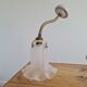 Brass tulip wall lamp and matte tempered glass