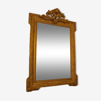 Louis XVI style pedimented mirror