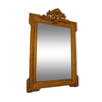 Louis XVI style pedimented mirror