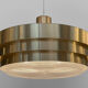 Aluminum and glass pendant light by Vitrika. Denmark 1970s