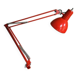 Red articulated workshop lamp