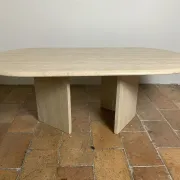 Travertine coffee table
