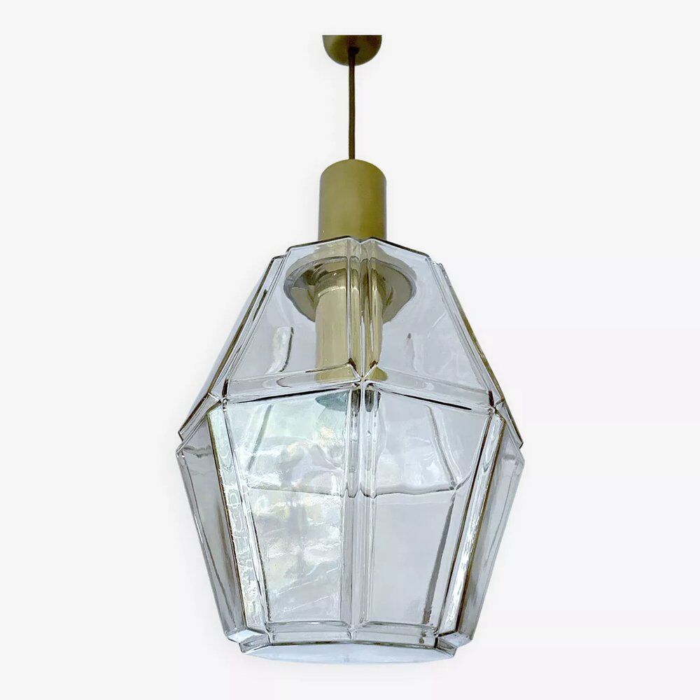Vintage Apace Age Limburg Glass Pendant Light