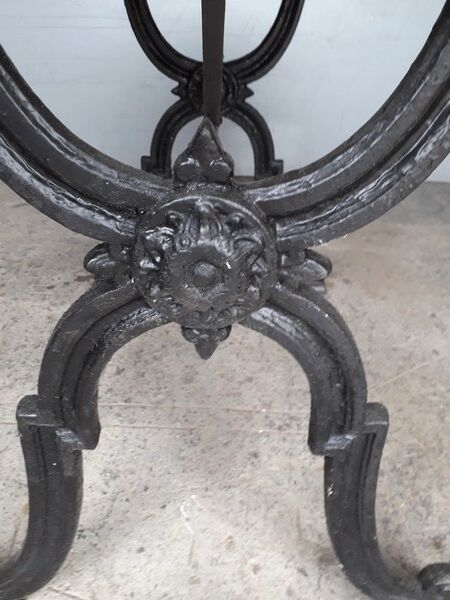 Table bistro period art deco 1930 cast and marble